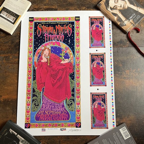 MINT/NM RARE Stevie Nicks & Friends 2000 Uncut Proof Sheet Signed by Masse 26x19 - Picture 9 of 9